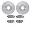 7302-80080 Drilled/Slotted Brake Rotor with 3000-Series Ceramic Brake Pads Kit [Silver], Fits Select Ford/Lincoln/Mercury/Mazda, - image 1