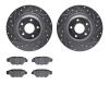 7302-80087 Drilled/Slotted Brake Rotor with 3000-Series Ceramic Brake Pads Kit [Silver], Fits Select Ford/Lincoln/Mercury/Mazda, - image 1