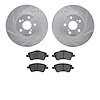 7302-92040 Drilled/Slotted Brake Rotor with 3000-Series Ceramic Brake Pads Kit [Silver], 2009-2015 Lexus/Toyota/Scion, Position: - image 1