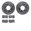 7302-93001 Drilled/Slotted Brake Rotor with 3000-Series Ceramic Brake Pads Kit [Silver], 2006-2010 GM, Position: Front - image 1
