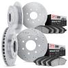 7304-54032 Drilled/Slotted Brake Rotor with 3000-Series Ceramic Brake Pads Kit [Silver], 1997-2004 Ford/Lincoln/Mercury/Mazda, P - image 1