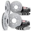 7304-54066 Drilled/Slotted Brake Rotor with 3000-Series Ceramic Brake Pads Kit [Silver], 2004-2008 Ford/Lincoln/Mercury/Mazda, P - image 1