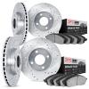 7304-56009 Drilled/Slotted Brake Rotor with 3000-Series Ceramic Brake Pads Kit [Silver], 1995-2000 Ford/Lincoln/Mercury/Mazda, P - image 1