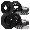 7304-63123 Dimpled & Slotted Brake Rotors with 3000-Series Ceramic Brake Pads Kit [Silver], 2010-2016 Mercedes-Benz, Position: F - image 1
