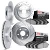 7304-80027 Drilled/Slotted Brake Rotor with 3000-Series Ceramic Brake Pads Kit [Silver], 2004-2013 Ford/Lincoln/Mercury/Mazda, P - image 1