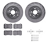 7312-03029 Drilled/Slotted Brake Rotor with 3000-Series Ceramic Brake Pads Kit & Hardware [Silver], 2010-2016 Kia/Hyundai/Genesi - image 1