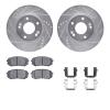 7312-03046 Drilled/Slotted Brake Rotor with 3000-Series Ceramic Brake Pads Kit & Hardware [Silver], 2015-2015 Kia/Hyundai/Genesi - image 1