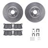 7312-03077 Drilled/Slotted Brake Rotor with 3000-Series Ceramic Brake Pads Kit & Hardware [Silver], 2015-2017 Kia/Hyundai/Genesi - image 1