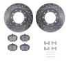 7312-11003 Drilled/Slotted Brake Rotor with 3000-Series Ceramic Brake Pads Kit & Hardware [Silver], 1974-2016 Land Rover, Positi - image 1