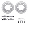 7312-40068 Drilled/Slotted Brake Rotor with 3000-Series Ceramic Brake Pads Kit & Hardware [Silver], 2000-2002 Mopar, Position: R - image 1