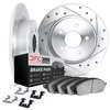 7312-54087 Drilled/Slotted Brake Rotor with 3000-Series Ceramic Brake Pads Kit & Hardware [Silver], 1993-2005 Ford/Lincoln/Mercu - image 2