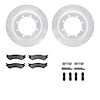 7312-54133 Drilled/Slotted Brake Rotor with 3000-Series Ceramic Brake Pads Kit & Hardware [Silver], 1999-2007 Ford/Lincoln/Mercu - image 1