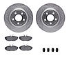 7312-54137 Drilled/Slotted Brake Rotor with 3000-Series Ceramic Brake Pads Kit & Hardware [Silver], 2002-2005 Ford/Lincoln/Mercu - image 1
