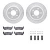 7312-54147 Drilled/Slotted Brake Rotor with 3000-Series Ceramic Brake Pads Kit & Hardware [Silver], 2010-2011 Ford/Lincoln/Mercu - image 1