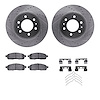 7312-54159 Drilled/Slotted Brake Rotor with 3000-Series Ceramic Brake Pads Kit & Hardware [Silver], 2009-2009 Ford/Lincoln/Mercu - image 1