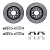 7312-54175 Drilled/Slotted Brake Rotor with 3000-Series Ceramic Brake Pads Kit & Hardware [Silver], 2005-2009 Ford/Lincoln/Mercu - image 1