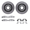 7312-54176 Drilled/Slotted Brake Rotor with 3000-Series Ceramic Brake Pads Kit & Hardware [Silver], 2008-2009 Ford/Lincoln/Mercu - image 1