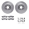 7312-54182 Drilled/Slotted Brake Rotor with 3000-Series Ceramic Brake Pads Kit & Hardware [Silver], 2010-2010 Ford/Lincoln/Mercu - image 1