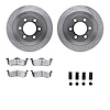 7312-54192 Drilled/Slotted Brake Rotor with 3000-Series Ceramic Brake Pads Kit & Hardware [Silver], 2007-2017 Ford/Lincoln/Mercu - image 1