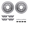 7312-54207 Drilled/Slotted Brake Rotor with 3000-Series Ceramic Brake Pads Kit & Hardware [Silver], 2012-2014 Ford/Lincoln/Mercu - image 1