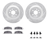 7312-54214 Drilled/Slotted Brake Rotor with 3000-Series Ceramic Brake Pads Kit & Hardware [Silver], 2013-2019 Ford/Lincoln/Mercu - image 1