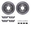 7312-54228 Drilled/Slotted Brake Rotor with 3000-Series Ceramic Brake Pads Kit & Hardware [Silver], 2015-2017 Ford/Lincoln/Mercu - image 1