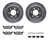 7312-54229 Drilled/Slotted Brake Rotor with 3000-Series Ceramic Brake Pads Kit & Hardware [Silver], 2018-2021 Ford/Lincoln/Mercu - image 1