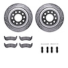 7312-55005 Drilled/Slotted Brake Rotor with 3000-Series Ceramic Brake Pads Kit & Hardware [Silver], 2003-2011 Ford/Lincoln/Mercu - image 1