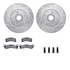 7312-56015 Drilled/Slotted Brake Rotor with 3000-Series Ceramic Brake Pads Kit & Hardware [Silver], 1981-1981 Ford/Lincoln/Mercu - image 1
