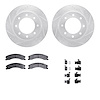 7312-67120 Drilled/Slotted Brake Rotor with 3000-Series Ceramic Brake Pads Kit & Hardware [Silver], 2012-2021 Infiniti/Nissan, P - image 1