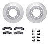 7312-67122 Drilled/Slotted Brake Rotor with 3000-Series Ceramic Brake Pads Kit & Hardware [Silver], 2012-2021 Infiniti/Nissan, P - image 1