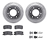 7312-72073 Drilled/Slotted Brake Rotor with 3000-Series Ceramic Brake Pads Kit & Hardware [Silver], 2000-2006 Mitsubishi, Positi - image 1