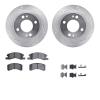 7312-72088 Drilled/Slotted Brake Rotor with 3000-Series Ceramic Brake Pads Kit & Hardware [Silver], 2014-2015 Mitsubishi, Positi - image 1