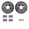 7312-73021 Drilled/Slotted Brake Rotor with 3000-Series Ceramic Brake Pads Kit & Hardware [Silver], 2001-2006 Audi/Volkswagen, P - image 1