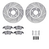 7312-73065 Drilled/Slotted Brake Rotor with 3000-Series Ceramic Brake Pads Kit & Hardware [Silver], 2009-2012 Audi/Volkswagen, P - image 1