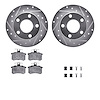 7312-74025 Drilled/Slotted Brake Rotor with 3000-Series Ceramic Brake Pads Kit & Hardware [Silver], 1992-1998 Audi/Volkswagen, P - image 1