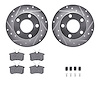 7312-74031 Drilled/Slotted Brake Rotor with 3000-Series Ceramic Brake Pads Kit & Hardware [Silver], 1997-2002 Audi/Volkswagen, P - image 1