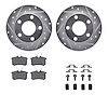 7312-74036 Drilled/Slotted Brake Rotor with 3000-Series Ceramic Brake Pads Kit & Hardware [Silver], 2002-2004 Audi/Volkswagen, P - image 1