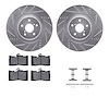 7312-75022 Drilled/Slotted Brake Rotor with 3000-Series Ceramic Brake Pads Kit & Hardware [Silver], 2013-2020 Lexus/Toyota/Scion - image 1