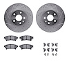 7312-75033 Drilled/Slotted Brake Rotor with 3000-Series Ceramic Brake Pads Kit & Hardware [Silver], 2014-2015 Lexus/Toyota/Scion - image 1