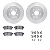 7312-75034 Drilled/Slotted Brake Rotor with 3000-Series Ceramic Brake Pads Kit & Hardware [Silver], 2013-2020 Lexus/Toyota/Scion - image 1