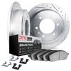 7312-76011 Drilled/Slotted Brake Rotor with 3000-Series Ceramic Brake Pads Kit & Hardware [Silver], 1981-1985 Lexus/Toyota/Scion - image 2