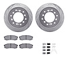 7312-76099 Drilled/Slotted Brake Rotor with 3000-Series Ceramic Brake Pads Kit & Hardware [Silver], 2001-2009 Lexus/Toyota/Scion - image 1