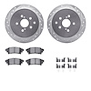 7312-76167 Drilled/Slotted Brake Rotor with 3000-Series Ceramic Brake Pads Kit & Hardware [Silver], 2010-2020 Lexus/Toyota/Scion - image 1