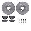 7312-80055 Drilled/Slotted Brake Rotor with 3000-Series Ceramic Brake Pads Kit & Hardware [Silver], 2004-2011 Ford/Lincoln/Mercu - image 1