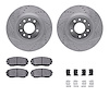 7312-80067 Drilled/Slotted Brake Rotor with 3000-Series Ceramic Brake Pads Kit & Hardware [Silver], 2007-2015 Ford/Lincoln/Mercu - image 1