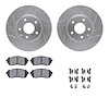 7312-80079 Drilled/Slotted Brake Rotor with 3000-Series Ceramic Brake Pads Kit & Hardware [Silver], 2014-2015 Ford/Lincoln/Mercu - image 1