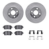 7312-91002 Drilled/Slotted Brake Rotor with 3000-Series Ceramic Brake Pads Kit & Hardware [Silver], 2004-2006 Lexus/Toyota/Scion - image 1