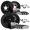 7314-45013 Dimpled & Slotted Brake Rotors with 3000-Series Ceramic Brake Pads Kit & Hardware [Silver], 2009-2009 GM, Position: F - image 1
