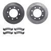 7402-40006 Drilled/Slotted Brake Rotors with Ultimate-Duty Brake Pads Kit [Silver], 2000-2002 Mopar, Position: Front - image 1